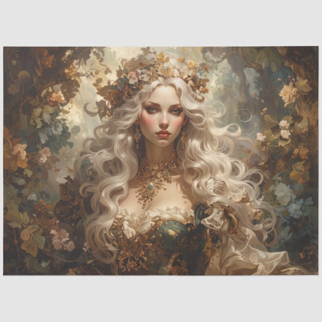 Papier Mousseline Reine des roses (Recto)