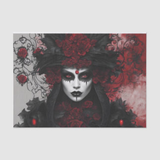 Papier Mousseline Reine gothique découpage Halloween 