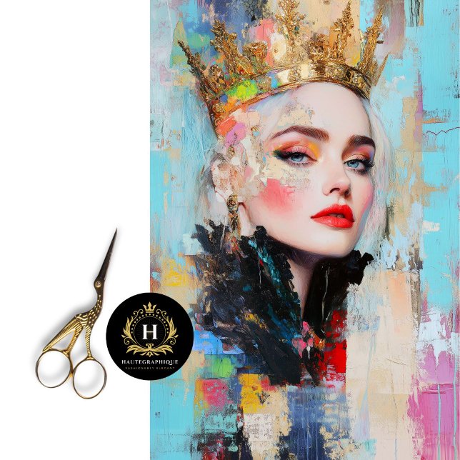 Papier Mousseline Reine Royale Abstraite Découpage (Créateur téléchargé)