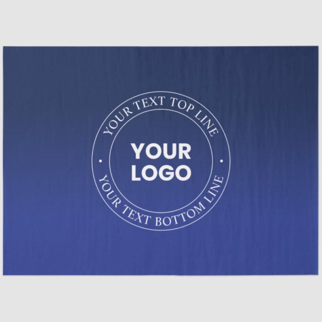 Papier Mousseline Remplacement et texte faciles du logo | Dégradé bl (Recto)