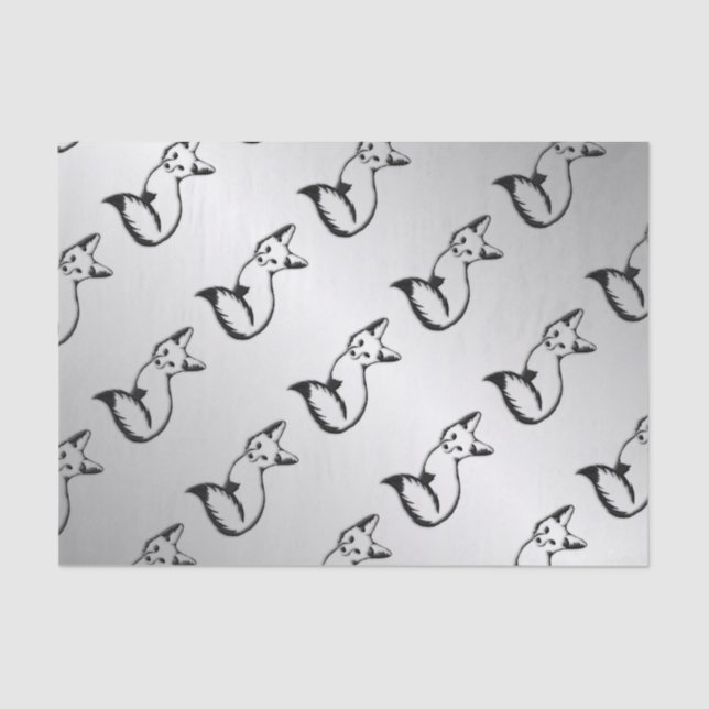 Papier Mousseline Renard argenté (Recto)