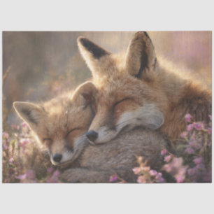 Papier Mousseline Renard de bébé découpage protégé par le Père Fox