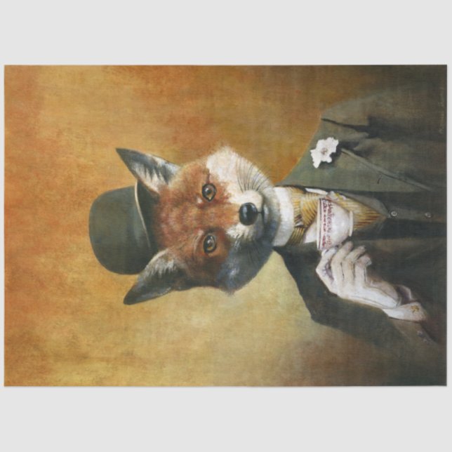 Papier Mousseline Renard en vêtements Tisue Papier (Recto)