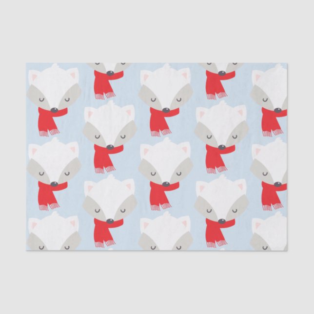 Papier Mousseline Renard hivernal (Recto)