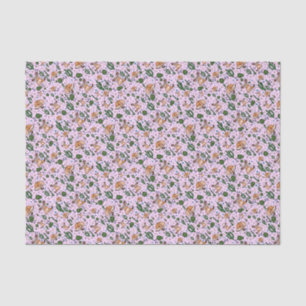 Papier Mousseline Renards de fennec en rose