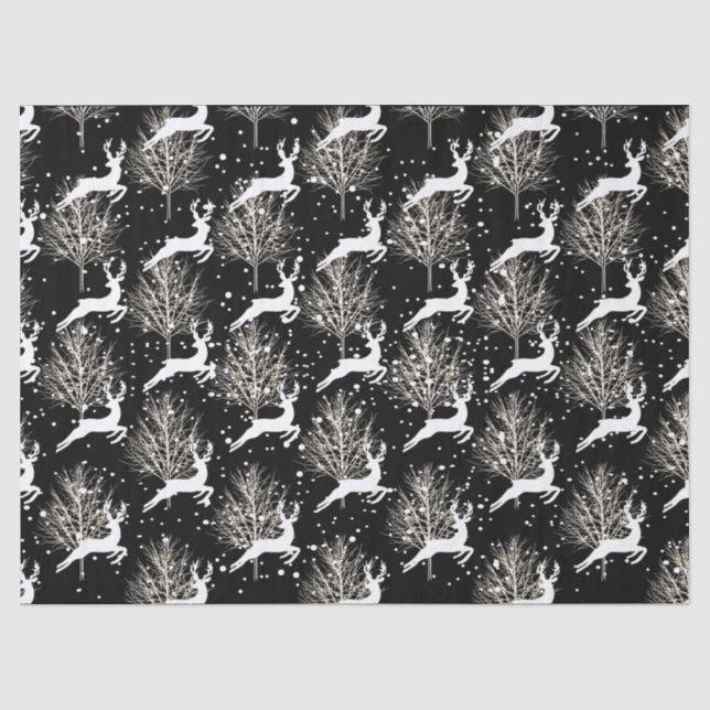 Papier Mousseline Rennes de bois - Noir (Recto)