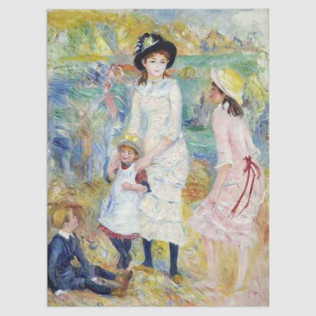 Papier Mousseline Renoir - Enfants en bord de mer, Guernesey (Créateur téléchargé)