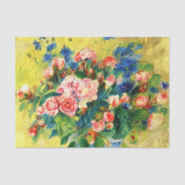 Papier Mousseline Renoir - Fleurs, 1879 peinture (Recto)