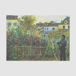 Papier Mousseline Renoir - Monet Peinture dans son jardin à Argenteu