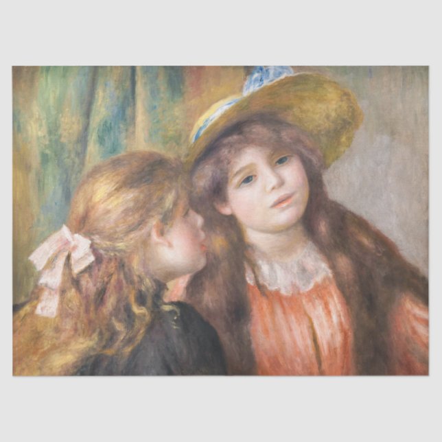 Papier Mousseline Renoir - Portrait de deux petites filles (Recto)