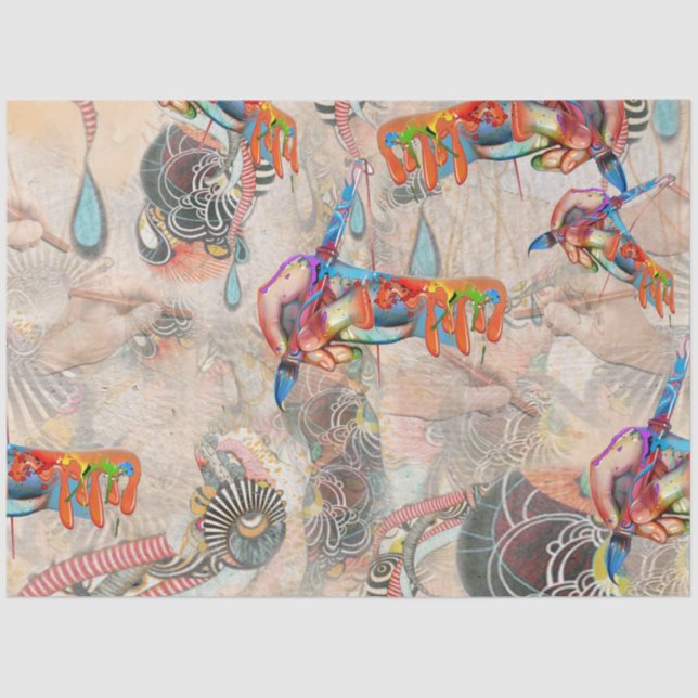 Papier Mousseline Répétition de Doodling Mind (Recto)