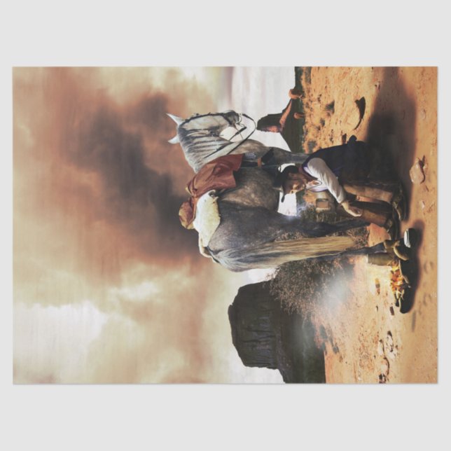 Papier Mousseline Repos de Cowboys (Recto)