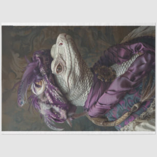 Papier Mousseline Reptile blanc dans la page de découpage Pourcentag