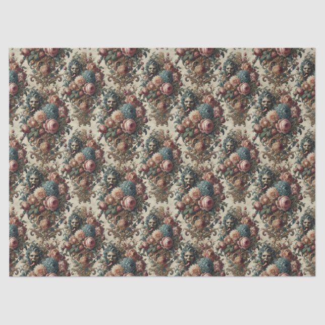 Papier Mousseline Requiem Rhapsody - Floral gothique (Recto)