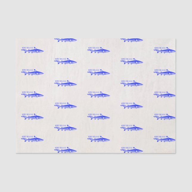 Papier Mousseline Respectez la citation drôle des locaux - Marine Bl (Recto)