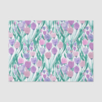 Ressort rose pourpre Tulipe Floral Aquarelle