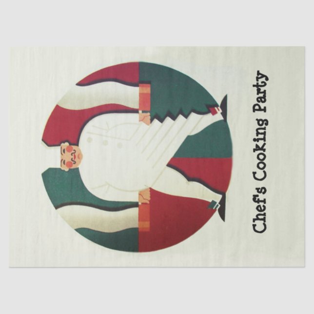 Papier Mousseline RESTAURANT CUISINE DU CHEF PARTI Tissue culinaire  (Recto)