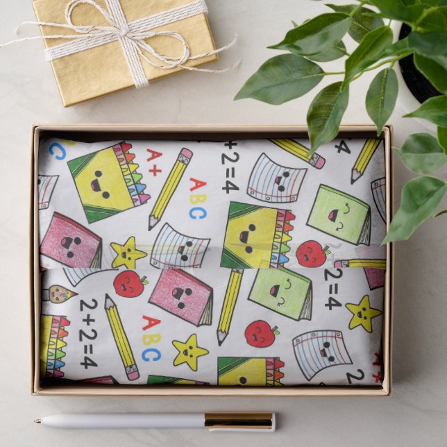 Papier Mousseline Retour à l'école (Cadeau)