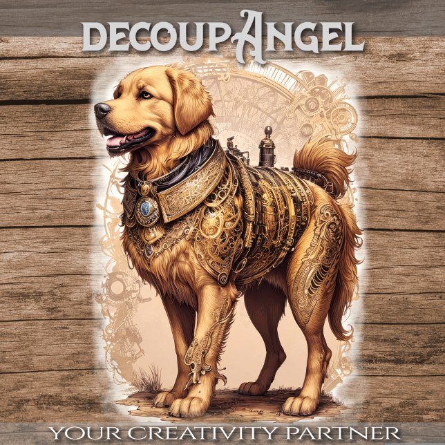 Papier Mousseline Retrait d'or Steampunk - découpage - (Créateur téléchargé)