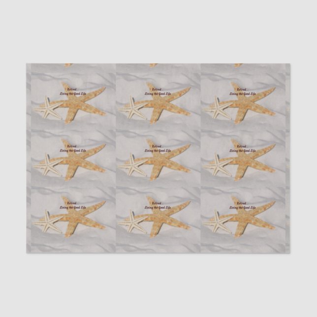 Papier Mousseline Retraité...Vivre la bonne vie (Recto)