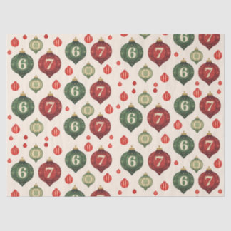 Papier Mousseline Retro “67” Christmas Ornament Tissue Paper