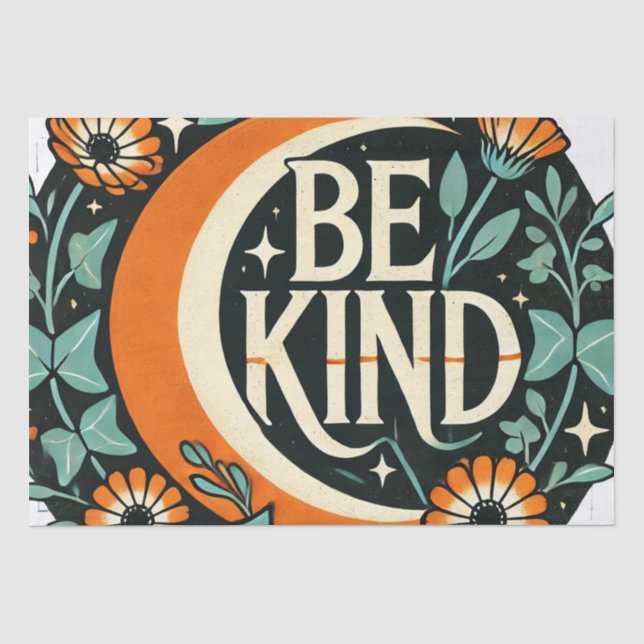 Papier Mousseline Retro Be Kind (Recto)