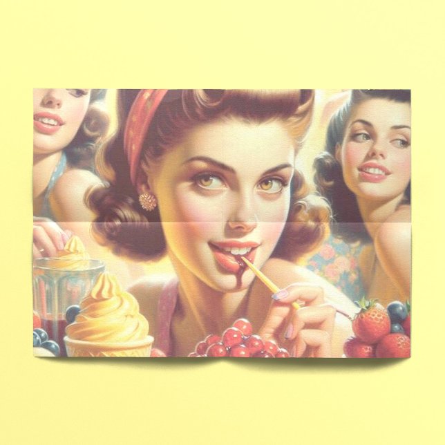 Papier Mousseline Retro Candy Girls (Créateur téléchargé)