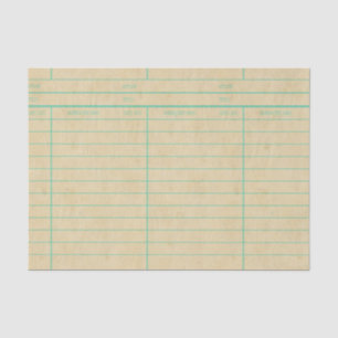 Papier Mousseline Rétro carte due de date de livre de bibliothèque