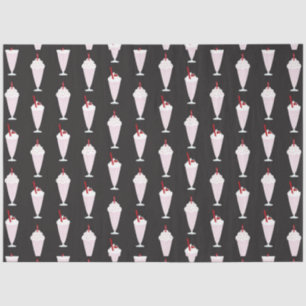 Papier Mousseline Retro Diner Milkshake Motif