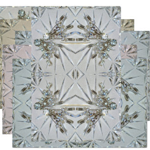 Papier Mousseline Retro Glam Art Déco Rhinestones Glamour Gris
