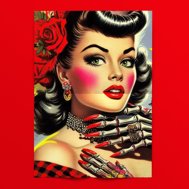 Papier Mousseline Rétro Kitsch Pinup (Créateur téléchargé)