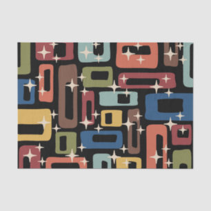 Papier Mousseline Retro Mid-Century Moderne Abstrait