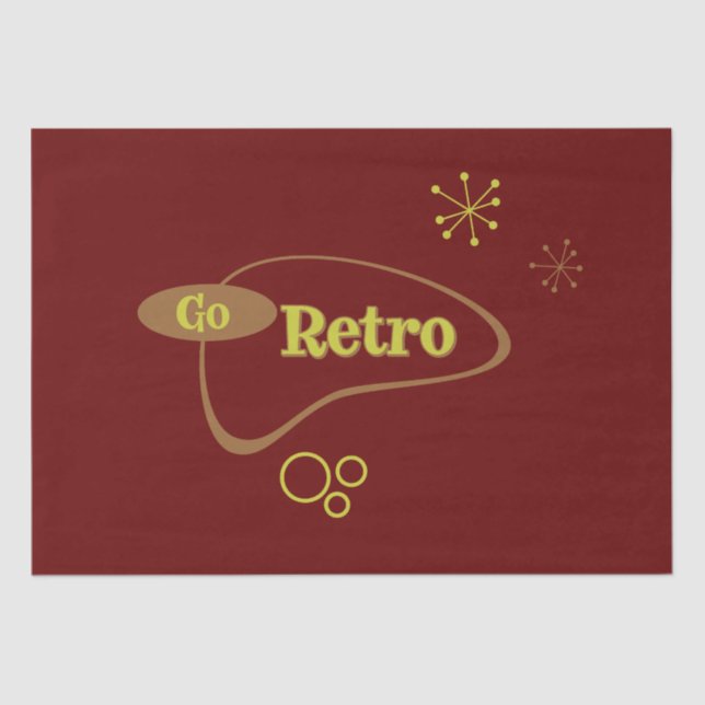 Papier Mousseline Retro MidCentury Motif papier d'enveloppement mode (Recto)