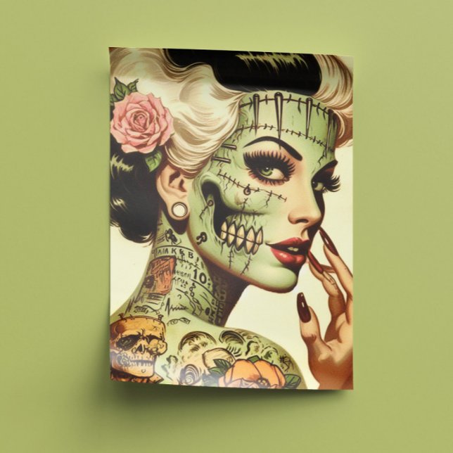 Papier Mousseline Retro Monster  Pin-up (Créateur téléchargé)