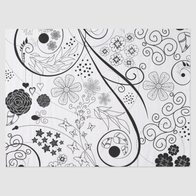 Papier Mousseline Rétro motif à la mode génial (Recto)