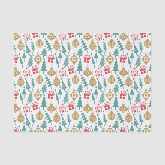 Papier Mousseline Rétro motif de Noël (Recto)