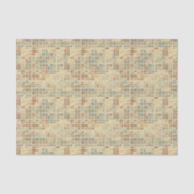 Papier Mousseline Rétro motif géométrique 2 (Recto)