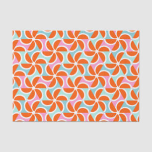 Papier Mousseline Rétro motif orange de cale