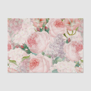 Papier Mousseline Rétro motif Painterly de ressort de fleur de lilas