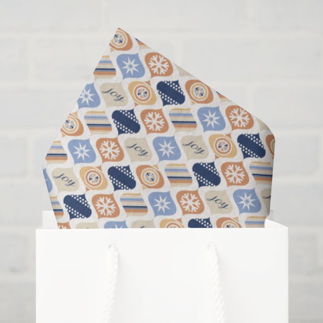 Papier Mousseline Retro Noël Luxe Fêtes (Sac cadeau)