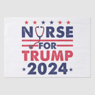 Papier Mousseline Retro Nurses For Trump 2024 America Stars Drapeau