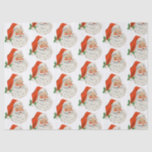 Papier Mousseline Rétro Vintage Jolly Santa Claus de Christmas<br><div class="desc">Papier de tissus avec une photo rétro festive. Le vieux Père Noël Jolly avec ses joues rousses et son sourire chaleureux et amical. Un peu de nostalgie de l'ancienne école pour les vieux temps,  cette image rappelle les souvenirs des célébrations du passé de Noël.</div>