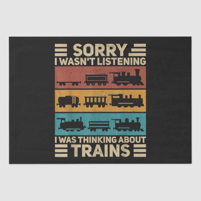 Papier Mousseline Rétro Wagon Train Lover Modèle ferroviaire Conduct (Recto)