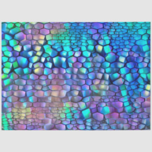 Papier Mousseline Rêve d'art mural bleu brillant