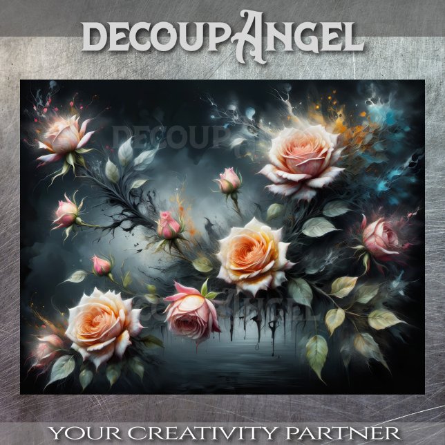 Papier Mousseline Rêve pétale douce - Découpage - (Créateur téléchargé)