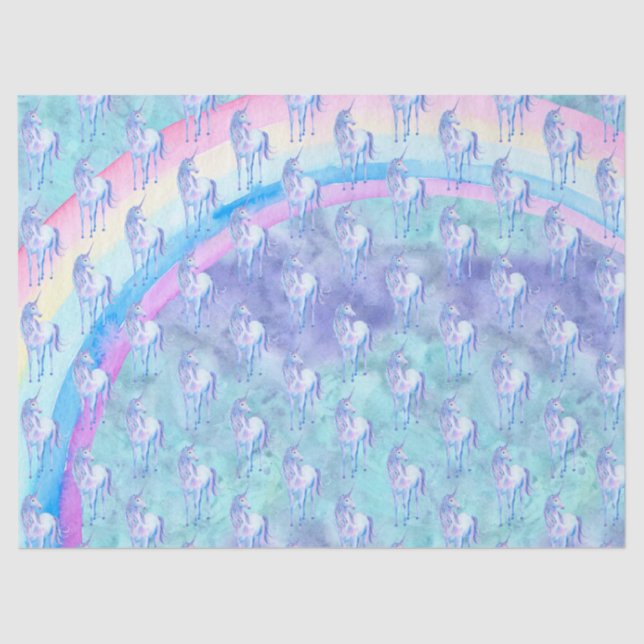 Papier Mousseline Rêve pourpre de licorne d'Aqua (Recto)