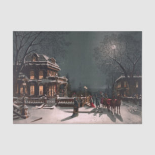 Papier Mousseline Réveillon de Noël victorien