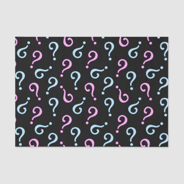 Papier Mousseline Révélation de bébé rose ou bleu (Recto)