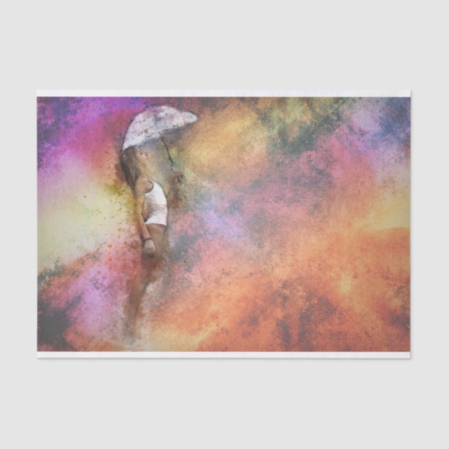 Papier Mousseline Rêver Dans Le Tissu De Découpage De Pluie (Recto)