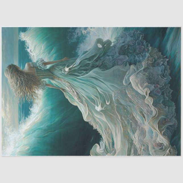 Papier Mousseline Rêver sur la mer (Recto)